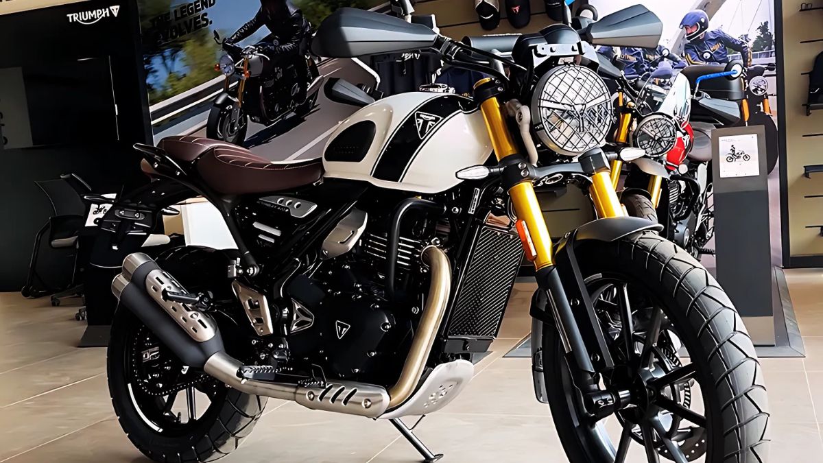 "2024 Triumph Scrambler 400X का नया वाइट कलर: सभी फीचर्स और भी दमदार फीचर के साथ